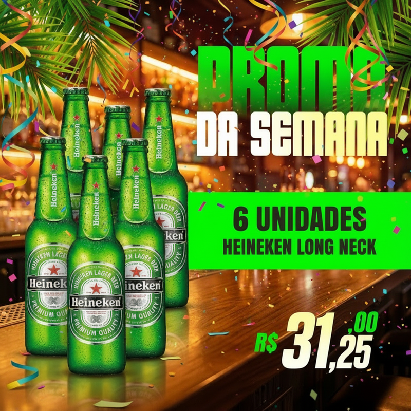Combo Heineken Latão (6 unidades 473ml)